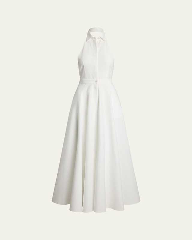 Eldred Cotton Piqué Maxi Shirtdress